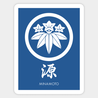 Minamoto Clan kamon with text Sticker